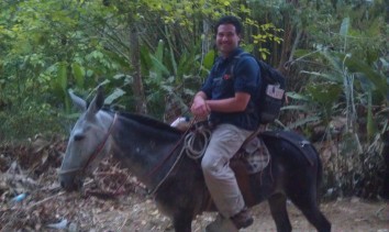 Matt's first mule ride