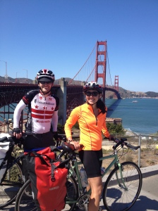 Mindy and I on a bike tour through SF and Marin